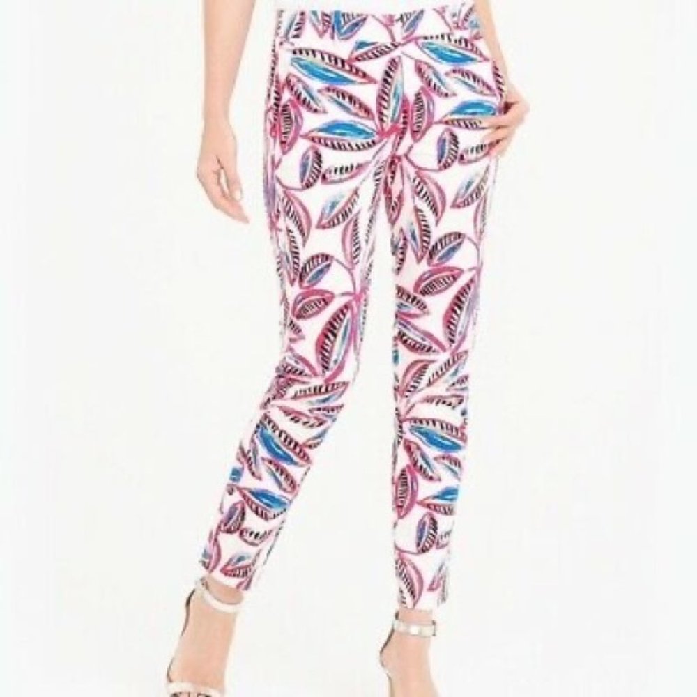 J. Crew Factory Leaf Printed Chino Cropped Pants